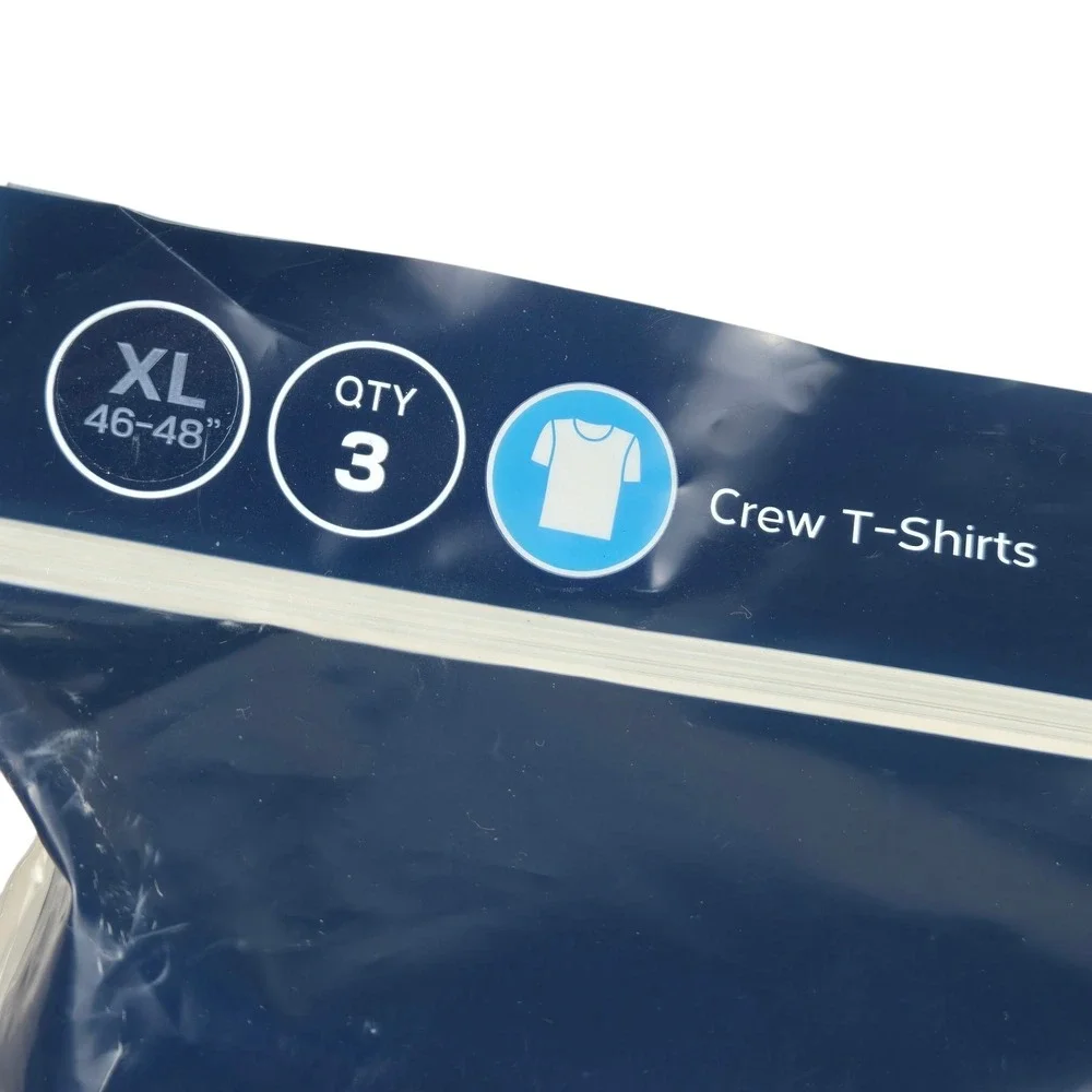 Jockey Classics Crew T-Shirts 3-Pack StayNew Cotton White XL 46-48 NOS 2015